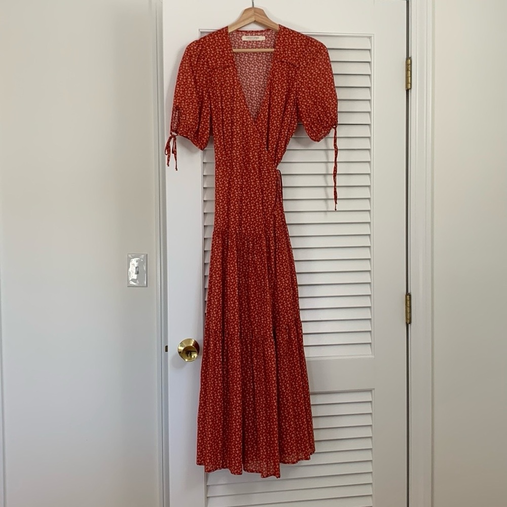 Christy Dawn Augusta Dress Size Small Red Floral Print